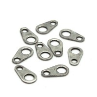 Attaches de fermoir vieil argent 5x9mm x10