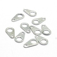 Attaches de fermoir argentées 5x9mm x10