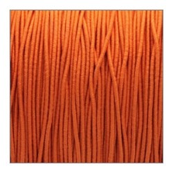 Fil élastique gainé 1mm couleur orange - au mètre