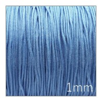 Fil nylon tressé 1mm bleu clair