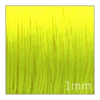 Fil nylon tressé 1mm jaune fluo