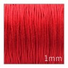 Fil nylon tressé 1mm rouge