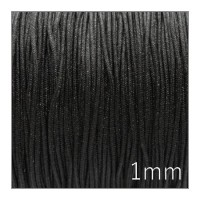 Fil nylon tressé 1mm noir