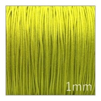 Fil nylon tressé 1mm vert jaune