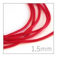 cordon nylon tressé 1,5mm rouge