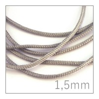 cordon nylon tressé 1,5mm gris