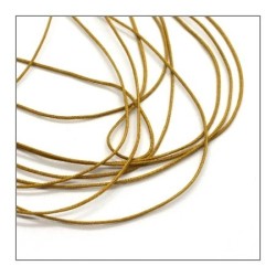 Fil nylon tressé 0,5mm moutarde or