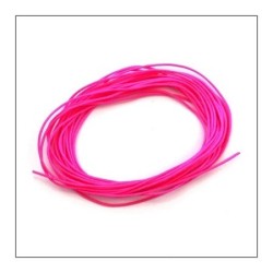 Fil de jade nylon tressé 0,8mm rose fluo