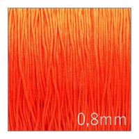 Fil nylon tressé 0,8mm orange fluo