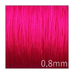5m Fil nylon tressé 0,7mm rose vif