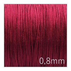 Fil nylon tressé 0,8mm bordeaux