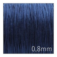 Fil nylon tressé 0,8mm bleu marine