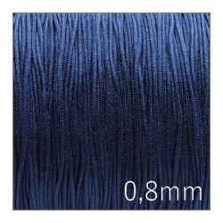 Fil nylon tressé 0,8mm bleu marine