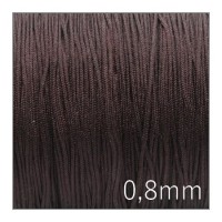 Fil nylon tressé 0,8mm marron
