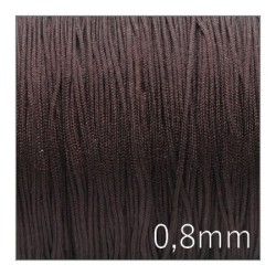 Fil nylon tressé 0,8mm marron