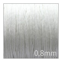 Fil nylon tressé 0,8mm blanc