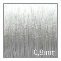 Fil nylon tressé 0,8mm blanc
