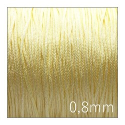 Fil nylon tressé 0,8mm jaune clair