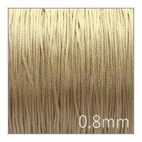 Fil nylon tressé 0,8mm beige x5m