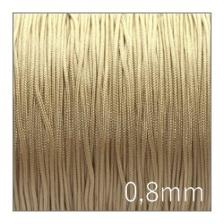 Fil nylon tressé 0,8mm beige x5m