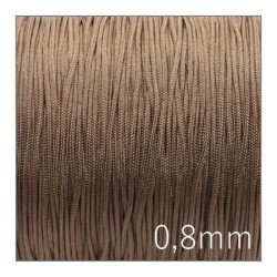 Fil nylon tressé 0,8mm taupe