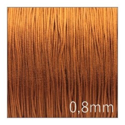 Fil de jade nylon tressé 0,8mm caramel