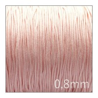Fil nylon tressé 0,8mm pêche clair x5m