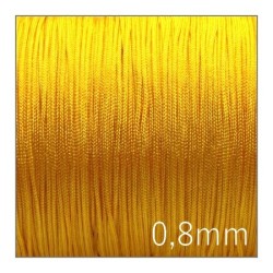 Fil nylon tressé 0,8mm jaune