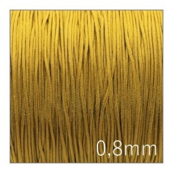 Fil nylon tressé 0,8mm moutarde or