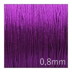 Fil nylon tressé 0,8mm violet