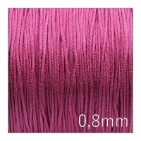 Fil nylon tressé 0,8mm rose fuchsia