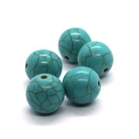 Perles pierre naturelle turquoise 12mm