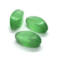 Perle torsade oeil de chat vert chrysolite 20mm