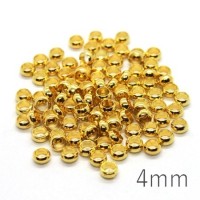 perles à écraser 4 mm doré x100