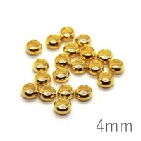 perles à écraser 4mm dorées x20