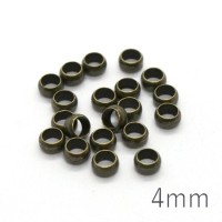 perles à écraser 4mm bronze x20