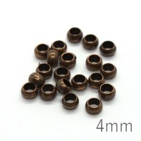 perles à écraser 4mm cuivre x20