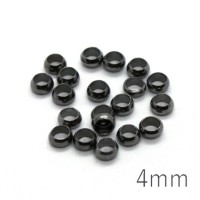 Perles à écraser 4mm noir gunmetal x100