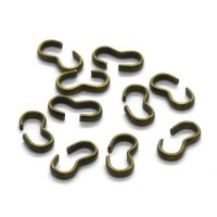 attaches connecteur double quick links 8x4mm bronze