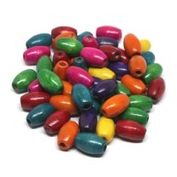 Perles olives en bois 10mm assortiment