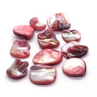 Perles gros chips coquillage nacre rose clair