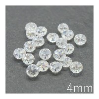 Perles rondelles à facettes 4mm cristal AB x20