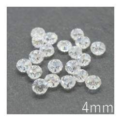 Perles rondelles à facettes 4mm cristal AB x20