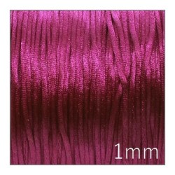 Cordon satin queue de rat 1mm framboise