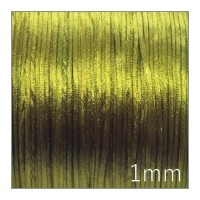 Cordon satin queue de rat 1mm vert olivine