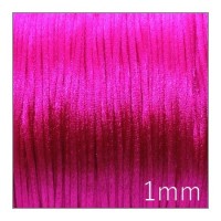 Cordon satin queue de rat 1mm rose fuchsia
