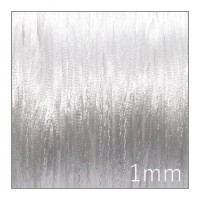 Cordon satin queue de rat 1mm blanc