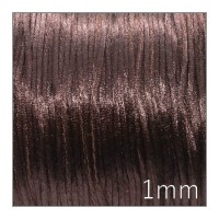 Cordon satin queue de rat 1mm marron foncé