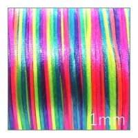 Cordon satin queue de rat 1mm multicolore