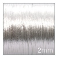 Cordon satin queue de rat 2mm blanc